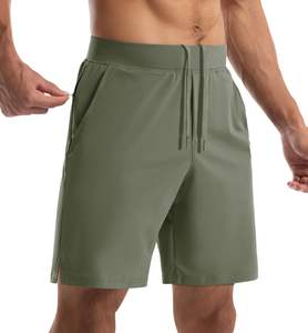 กางเกงขาสั้นผู้ชายเอวยางยืดระบายอากาศแห้งเร็วสีพื้นสำหรับเล่นกีฬาวิ่งเทนนิสฤดูร้อน - Product Image 1