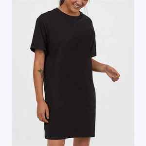 T-shirt en coton long et ample pour femme, style streetwear décontracté, blanc - Product Image 5