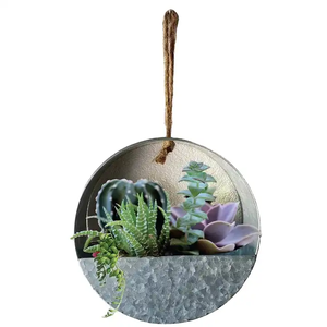 Maceta de pared de lujo de Metal de hierro hecha a mano tamaño personalizado hogar jardín decoración maceta de Metal - Product Image 6