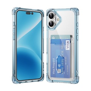 Funda Protectora para iPhone 16 6.1 con Ranura para Tarjetas, Color Azul - Product Image 1