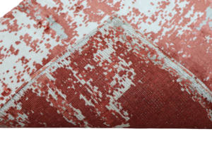 Alfombra de seda con telar a mano con estampado abstracto moderno hecho a medida rojo marfil plata pila media rectángulo uso doméstico antideslizante Oficina - Product Image 5