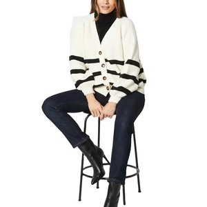 Cárdigan de Mujer para Invierno, de Punto, Cómodo, con Botones, Cuello en V, Manga Larga, Frente Sólido, Precio Razonable, Buena Calidad - Product Image 1