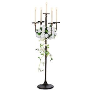 Candelabro Decorativo Antiguo de Hierro con Acabado Negro para Bodas, Fiestas, Decoración de Interiores de Sala de Estar, Candelabro de Pie - Product Image 1