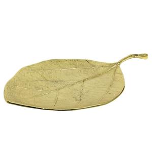 Plateau décoratif à feuilles en aluminium Plateau doré décoratif standard de luxe pour maison et hôtel Produit de haute qualité - Product Image 2