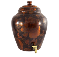 Distributeur de réservoir d'eau en cuivre personnalisé Pot distributeur d'eau professionnel de tailles moyennes Pot en cuivre au design martelé