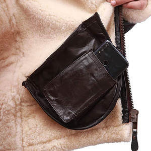 Veste d'hiver pour hommes de style rue nouveau design veste légère en cuir de mouton pour hommes OEM ODM toile tissu - Product Image 3