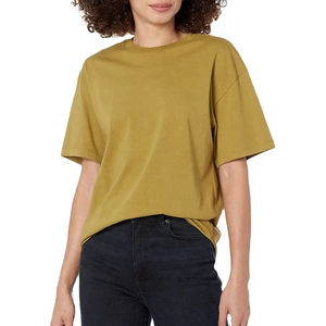 Camiseta Casual de Algodón para Mujer, Manga Corta, Estilo Holgado, Ropa de Calle, Proveedor Mayorista OEM - Product Image 1