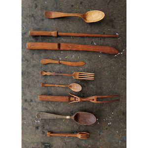 Elegant Wooden Spoon <b>Set</b> with <b>Reusable</b> Style <b>Cutlery</b> Perfect for Sustainable Kitchen Table Decor and Home Cooking From India - Product Image 4