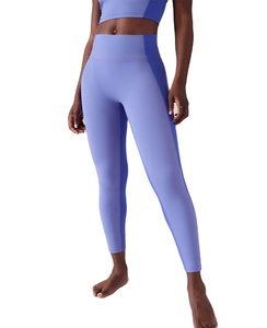 Leggings deportivos para gimnasio con logotipo personalizado al por mayor, pantalones de Yoga de cintura alta para mujer, mallas transpirables - Product Image 1