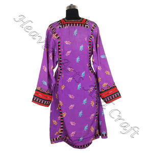 Vintage noir Afghani Balochi robe à la main afghani/irani/balochi/pakistani/indien BDR034 les femmes portent le meilleur design robe Vintage - Product Image 6