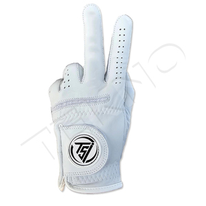 Colores personalizados logotipo personalizado suave transpirable Indonesia blanco Cabretta cuero guante de Golf hombres/mujeres mano izquierda accesorios de Golf - Product Image 3