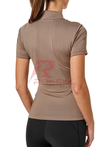 Camiseta Ecuestre para montar a caballo para mujer, tela transpirable atlética, elegante, elástica, que absorbe la humedad, camisa ligera y cómoda - Product Image 6