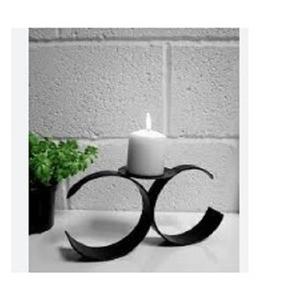 New Fashionable Set of Two <b>Black</b> Metal <b>Candle</b> Stand Home Decorative Wedding Living Room Side Piece <b>Black</b> Metal <b>Candle</b> Stand - Product Image 2