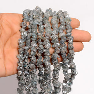 Cuentas de circón azul, cuentas de piedras preciosas en bruto de circón azul recubierto, cuentas de fantasía en bruto de circón, cuentas de piedras preciosas de circón para la fabricación de joyas - Product Image 2