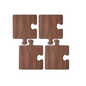 Sous-verres ronds durables personnalisables en bois d'acacia de manguier de teck foncé différents modèles de formes disponibles en gros prix d'usine inde - Product Image 1