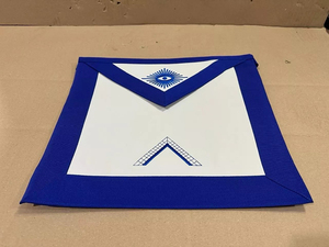 2025 nuevo delantal de oficial de Logia azul masónico hecho a medida bordado a mano Maestro de adoración delantales de diseño personalizados - Product Image 5