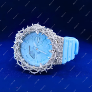 Luxury Custom Black Gemstone Diamond Top Brand Diamond <b>Watch</b> VVS Moissanite Diamond Automatic Mechanical <b>Watch</b> for <b>Men</b> 10kt Gold - Product Image 5