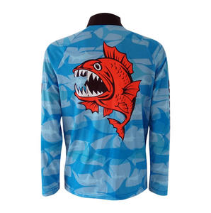 เสื้อเจอร์ซีย์ใส่ตกปลาของผู้ชายเสื้อใส่ตกปลาผ้าคอตตอนโพลีเอสเตอร์สำหรับฤดูร้อนแห้งเร็วออกแบบได้ตามต้องการ - Product Image 6