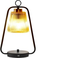 Lámpara de mesa de Metal decorativa para el hogar, iluminación en forma de luna para dormitorio, sala de estar, mesa de oficina, novedad