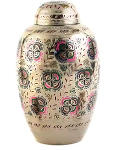 Handcrafted <b>Large</b> Metal Cremation <b>Urn</b> for Adult Human Ashes Memorial Decorative Burial Funeral <b>Urn</b> - Product Image 6