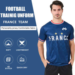 Camisetas de Fútbol Unisex de Alta Calidad, 100% Poliéster, Transpirables, Personalizables, Precio de Fábrica al por Mayor, Lisas para Sublimación - Product Image 5