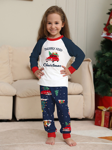 PASUXI Set Piyama Keluarga Premium Natal - Baju Rumah Lengan Raglan Kerah Bulat Motif Mobil untuk Pria Wanita Anak-anak - Product Image 5