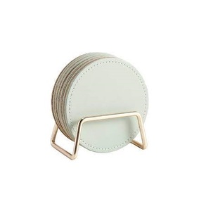 Support de sous-verre en métal Antique avec sous-verre en métal, tasse en métal, tapis en cuir, taille personnalisée, meilleure vente - Product Image 1