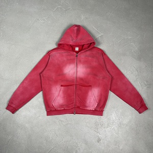 <span class=keywords><strong>Felpa</strong></span> con <span class=keywords><strong>Zip</strong></span> e Logo Personalizzato per <span class=keywords><strong>Uomo</strong></span>, Effetto Vintage con Bordi Grezzi, Streetwear Casual all'Ingrosso - Product Image 3