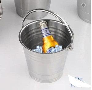 Seau à glace galvanisé par polissage 2.8L et glaçons galvanisés - Product Image 5