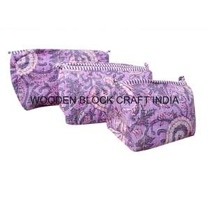 Custom Logo Zipper Bohemian Tassel Pattern Cotton Foldable Waterproof Cosmetic Box with Soft Handle <b>for</b> Travel & Daily Use - Product Image 3