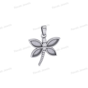 2025 haute qualité libellule Style médaillon charme Simple à la mode personnalisé souvenir lait maternel blanc bijoux pour mariage bas prix cadeau - Product Image 3