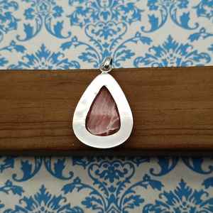 Pendentif en rhodochrosite 925 bijoux Boho faits à la main en argent Sterling prix de gros pendentif en pierres précieuses naturelles fabricant fait à la main - Product Image 6