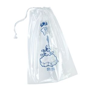 Sac de glace en plastique jetable imprimé de logo personnalisé de la meilleure qualité, capacité transparente de 8lb/10lb avec cordon de serrage 1 tonne de quantité minimale de commande - Product Image 3