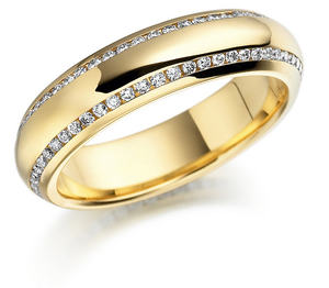 Venta al por mayor 22K oro amarillo redondo brillante corte diamante compromiso boda alianzas de moda para hombres y mujeres - Product Image 6