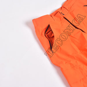 Pantalones de esquí de nieve impermeables de carga naranja brillante de alta calidad con bolsillos con cremallera cintura ajustable y salidas de aire transpirables - Product Image 4
