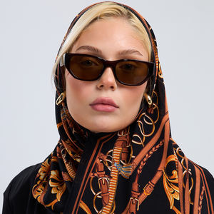 Cinturón de Cadena Dorada con Adornos Barrocos de Lujo, Chal Multifuncional Informal de Seda de Morera 100% Pura con Dobladillo Enrollado a Mano - Product Image 5