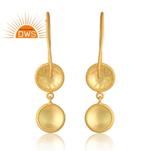 Texture Design 925 Sterling Silver 18K Plaqué Or Naturel Cz Gemstone Boucle D'oreille Design Demi Fine Jewelry Fabricant. - Product Image 4