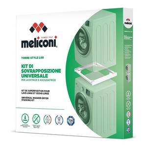 Kit de colonne de sécheuse à linge TORRE Style L60 blanc, pièces d'accessoires pour appareils de buanderie, compatible avec la colonne de sécheuse à linge TORRE Style Meliconi - Product Image 2