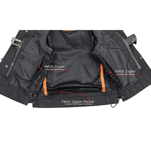 Chaleco de moto de cuero de vaca al por mayor de alta calidad para hombre Color personalizado impermeable y resistente al viento Fabricación de alta calidad - Product Image 5