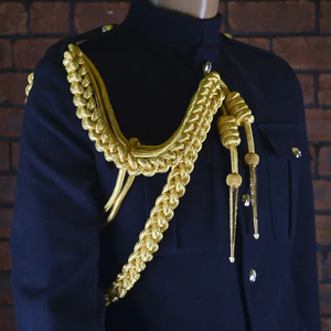 Aiguillette vestido ceremonial Cordón de hombro para banda de marcha uniforme cordones de hombro Aiguillettes Aglet puntas - Product Image 2