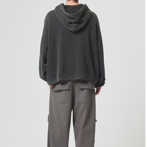 Sudaderas con capucha Hombres Mujeres Casual Sudadera de algodón Vintage Acid Wash Pocket Streetwear Pullover Hoodies - Product Image 2