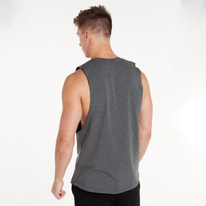 Débardeur de sport personnalisé OEM à emmanchures profondes pour homme, 100% fibre de bambou, séchage rapide, anti-humidité, pour fitness, musculation et entraînement - Product Image 3