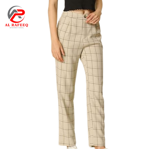 Femmes nouveau été taille haute pantalons décontractés couleur unie respirant toile polyvalent lâche cordon conception - Product Image 6