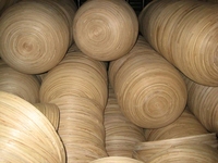 Set mangkuk bambu terlaris, dipoles, peralatan makan dapat digunakan kembali untuk penggunaan sehari-hari