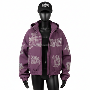 Veste Softshell pour femmes de haute qualité, polyester doux, élasthanne, design à panneaux violets, logo personnalisé, veste Softshell pour femmes - Product Image 6