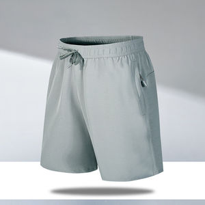 Pantalones cortos de playa informales de verano para hombre, de doble capa pantalones de chándal, diseño transpirable e impermeable, patrón sólido, teñido liso - Product Image 6