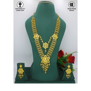 Gold Plated Arabic <b>bridal</b> jewellery set Gold plated Middle East <b>bridal</b> jewellery necklace set Ethnic Arabic fashion jewellery - Product Image 4