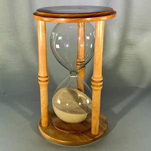 Ensemble de sabliers en bois au look traditionnel, horloges à sable décoratives, accent pour la décoration intérieure classique - Product Image 4