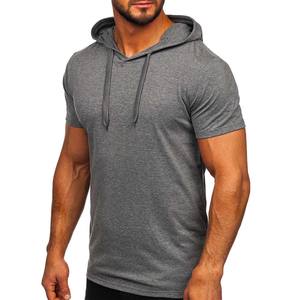 Jersey con capucha para hombre, camiseta con capucha, de manga corta Camiseta deportiva, camiseta de ocio, camiseta informal, sudadera de verano, Fitness - Product Image 1