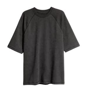 Camisetas de hombre de manga personalizada de tela gruesa de alta calidad estilo moda OEM camiseta de gimnasio de gran tamaño Lisa para hombre - Product Image 4